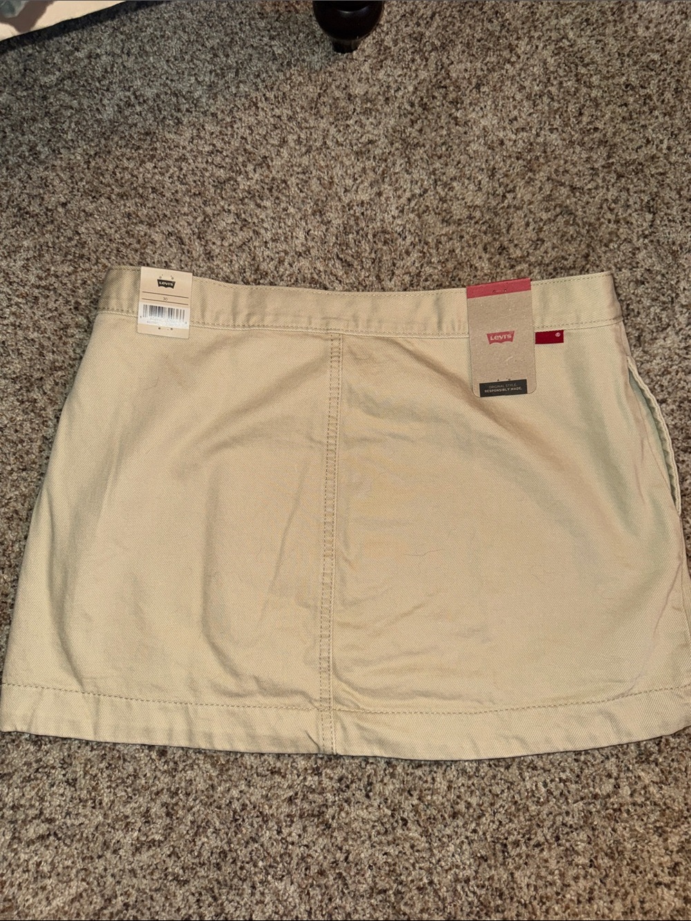 Levi's Beige Cotton Mini Skirt